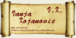 Vanja Kojanović vizit kartica